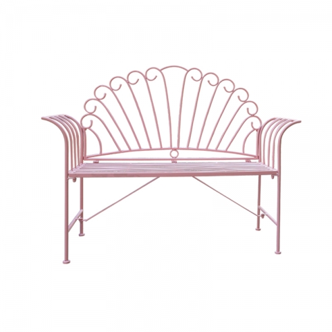 Glamhaus Palermo Garden Bench - Bridal Rose